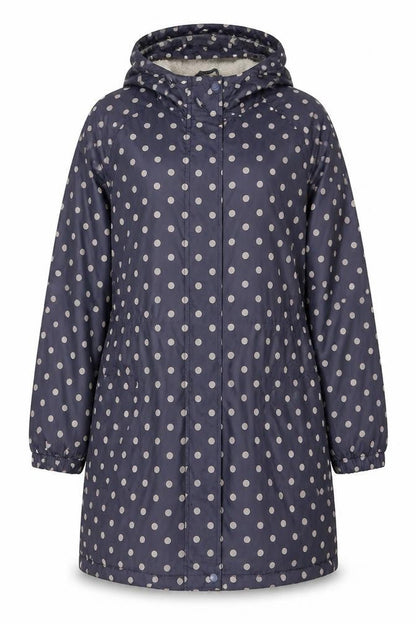 Womens UK Size 16 Cotton Traders Blue Rain Coat