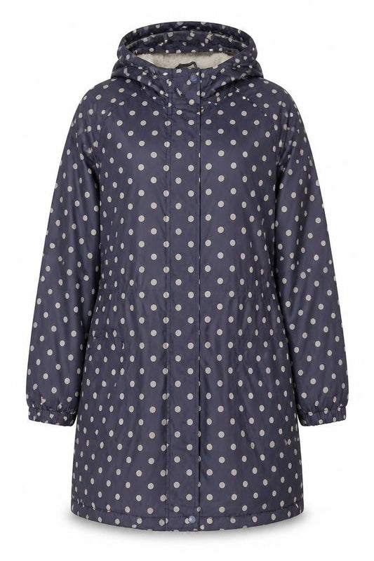 Womens UK Size 16 Cotton Traders Blue Rain Coat