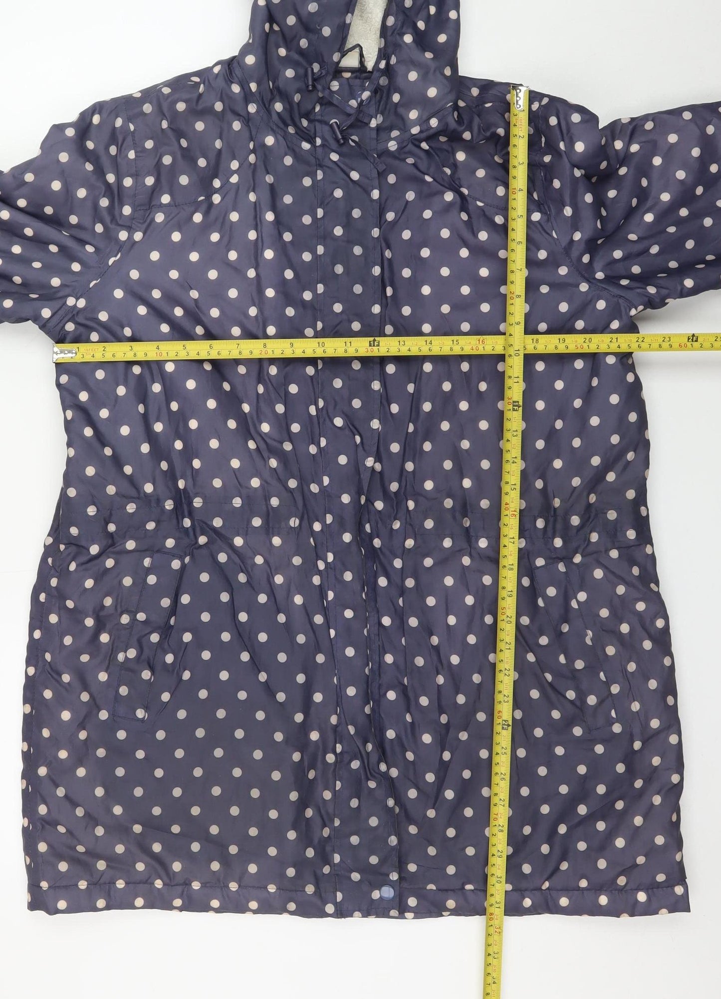 Womens UK Size 16 Cotton Traders Blue Rain Coat
