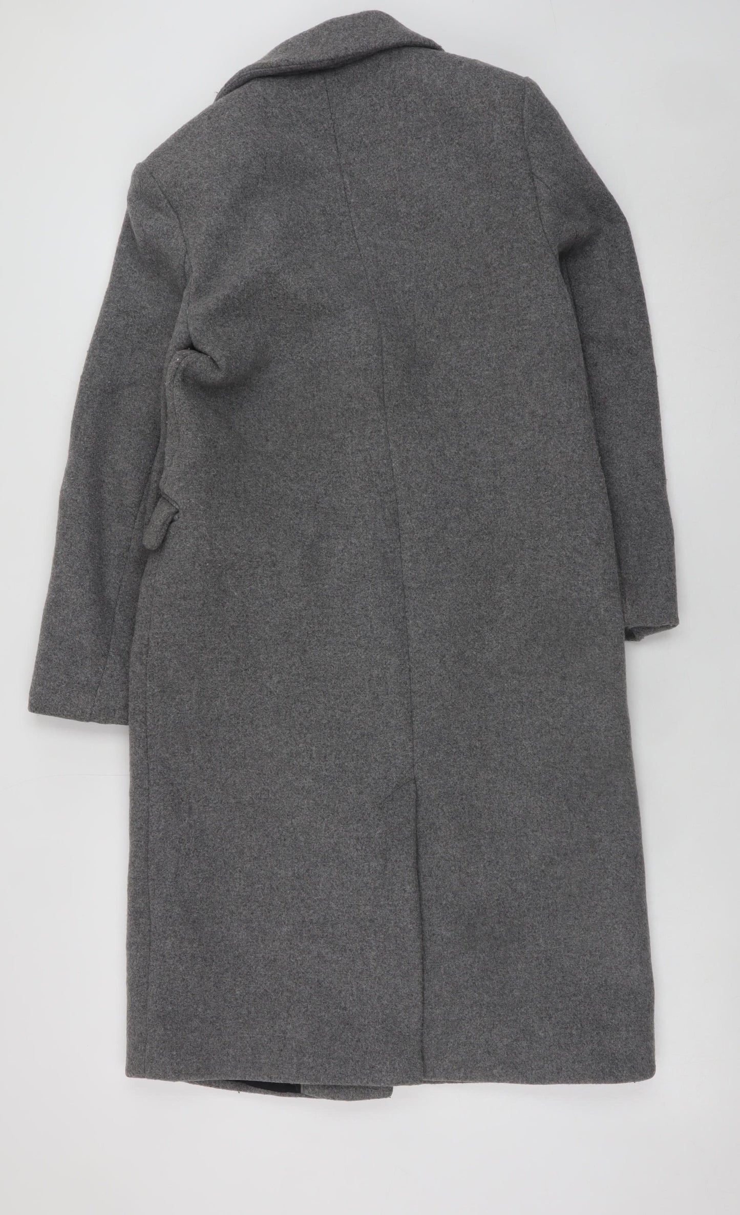Womens UK Size 6 Bershka Grey Overcoat