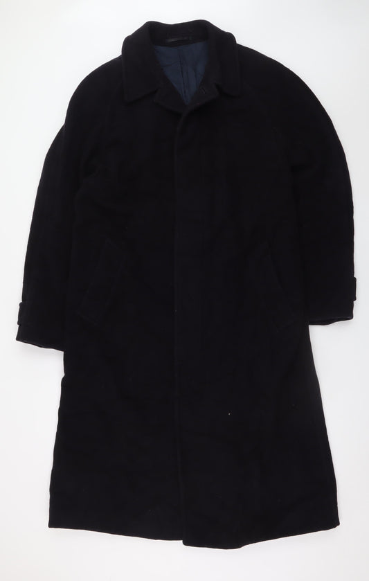 Mens UK Size 40 Cezan La Collezione Black Overcoat