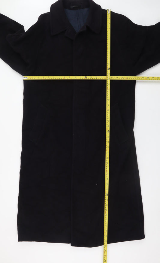 Mens UK Size 40 Cezan La Collezione Black Overcoat