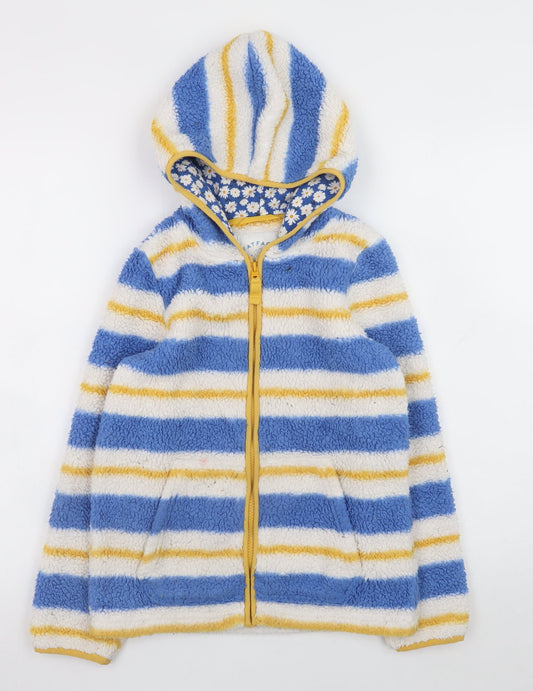 Girls UK Size 9-10 Years FatFace Blue Full Zip Hoodie