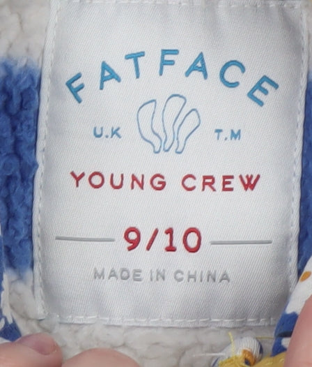 Girls UK Size 9-10 Years FatFace Blue Full Zip Hoodie