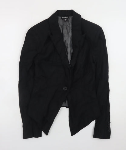 bebe Womens Black Slim Fit Blazer Size 8 Classic Business Jacket