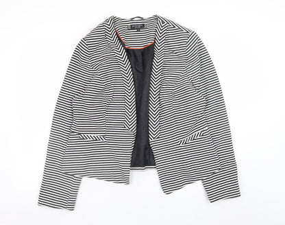 Principles by Ben de Lisi Women's Black White Striped Blazer Size 18