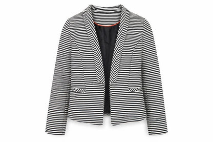 Principles by Ben de Lisi Women's Black White Striped Blazer Size 18