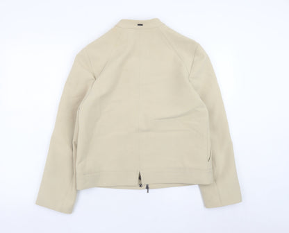 Womens UK Size 14 Armani Jeans Beige Basic Jacket