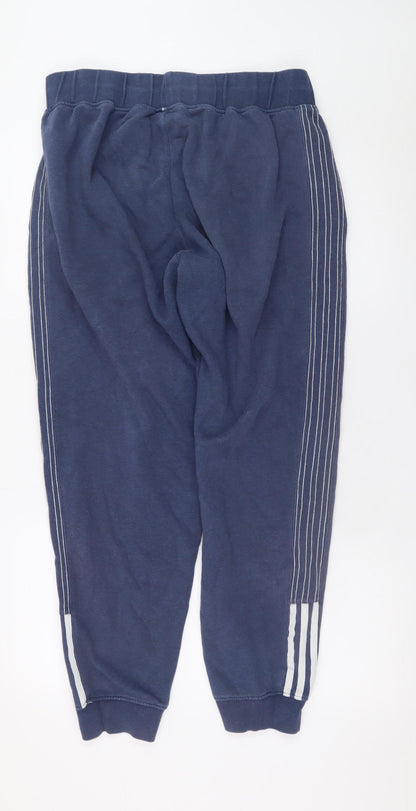 Adidas Mens Blue Jogger Sweatpants L Regular Fit Sportswear