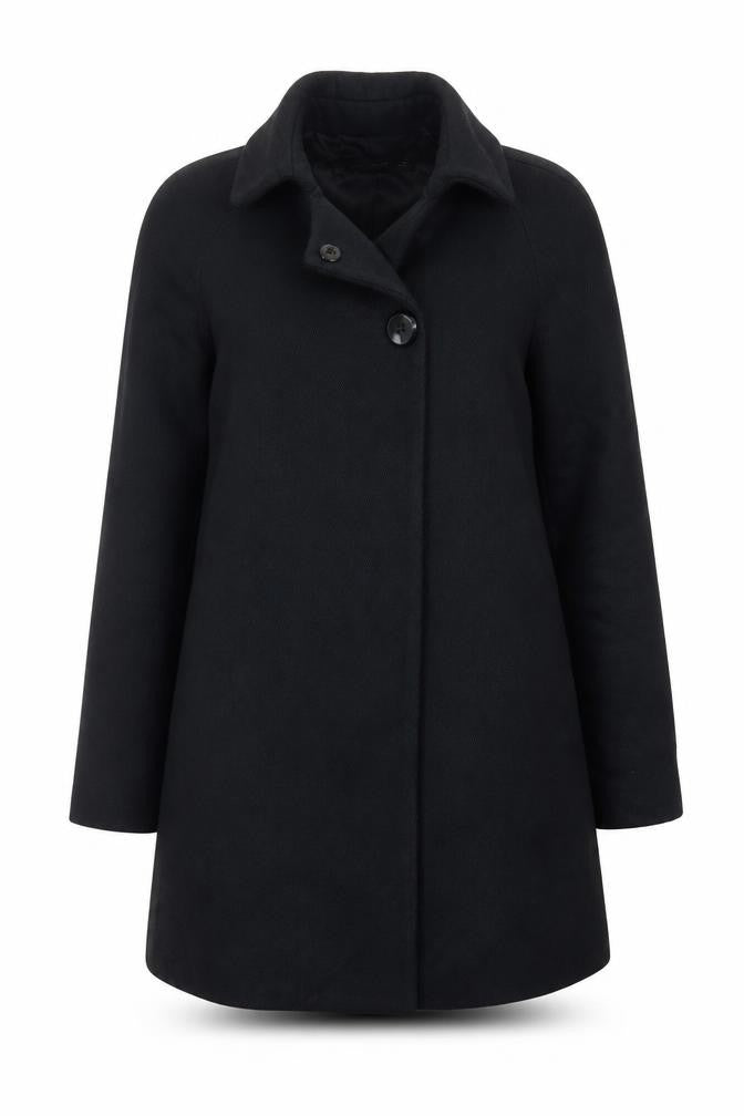 Womens UK Size S Zara Black Overcoat