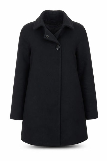 Womens UK Size S Zara Black Overcoat