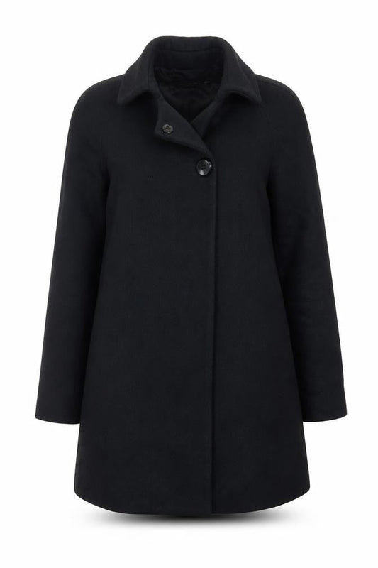 Womens UK Size S Zara Black Overcoat