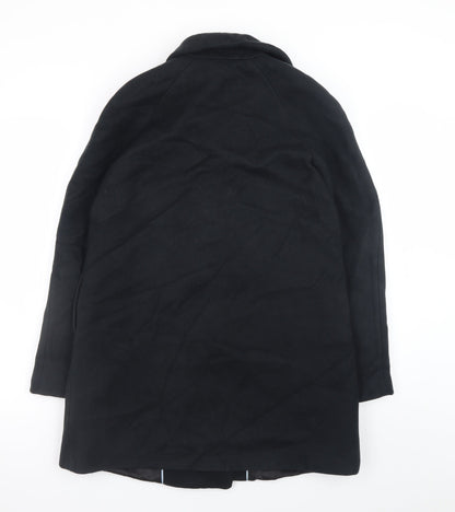 Womens UK Size S Zara Black Overcoat