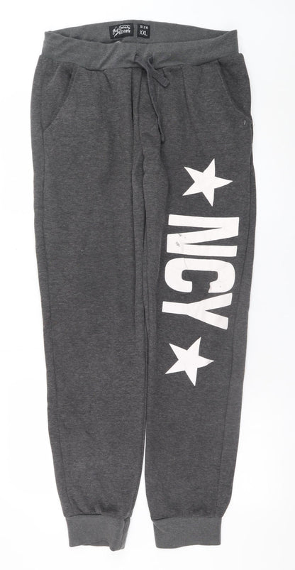 Womens UK Size 2XL Ncy Industry Regular Fit Jogger Grey Trousers