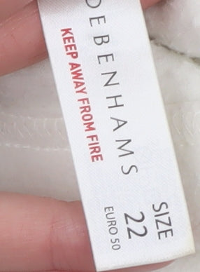 Womens UK Size 22 Debenhams White Basic Jacket