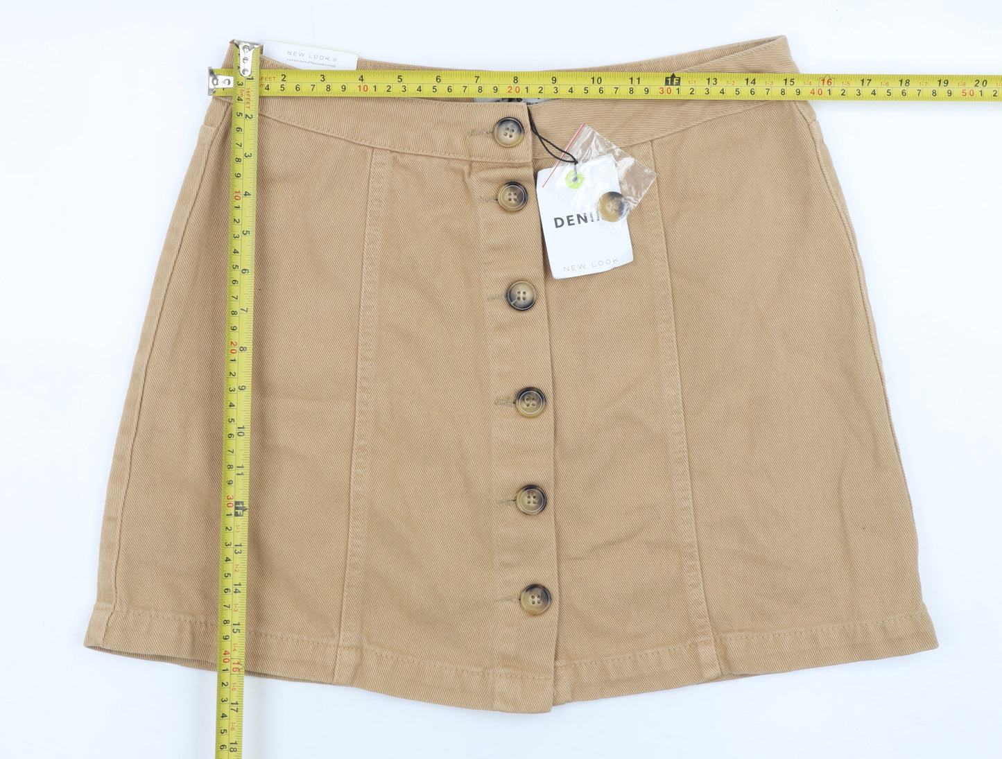 Womens UK Size 12 New Look A-Line Denim Skirt