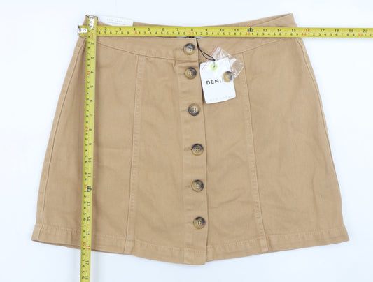 Womens UK Size 12 New Look A-Line Denim Skirt