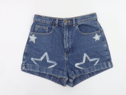 Womens UK Size 10 American Apparel Regular Fit High Shorts