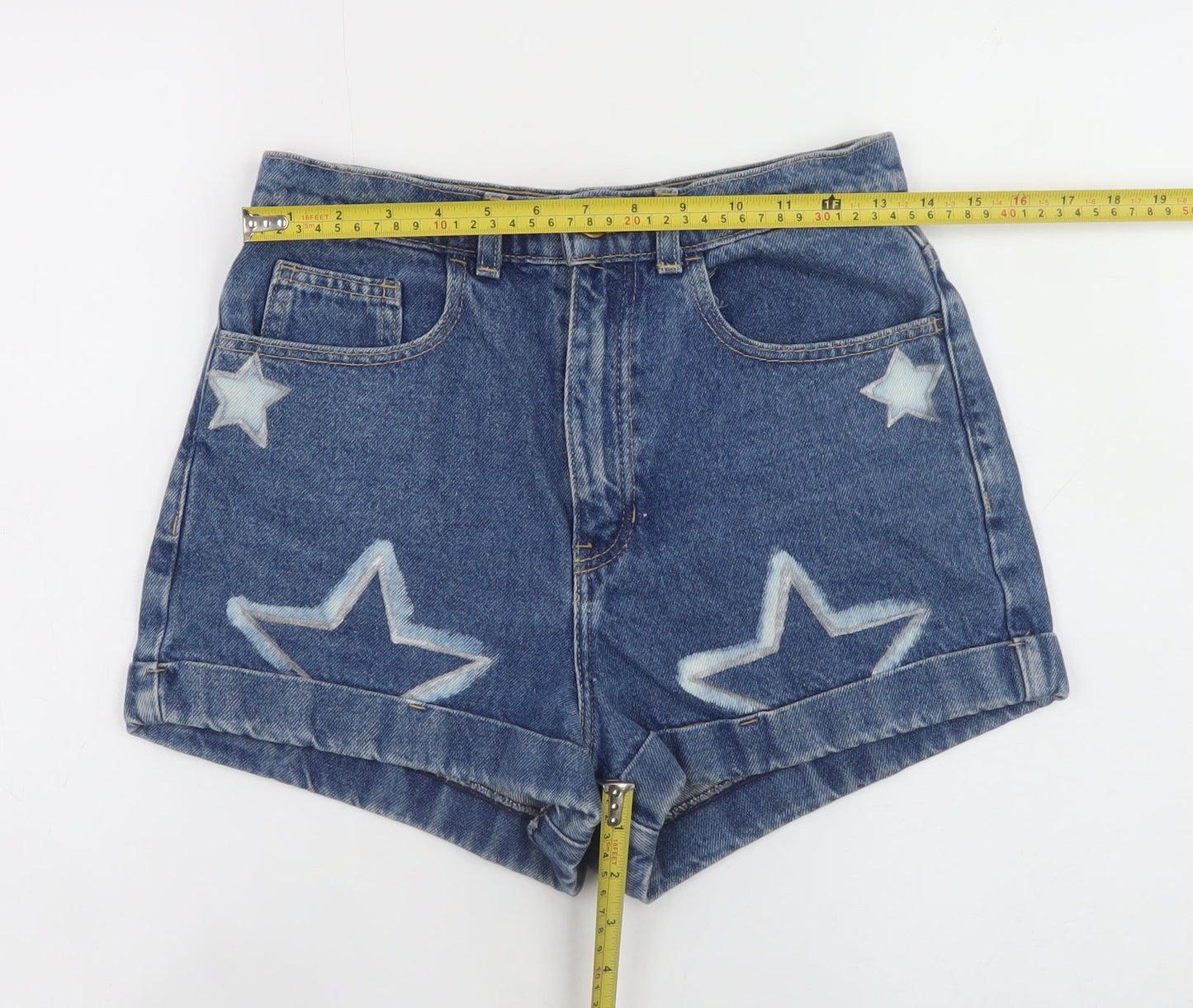 Womens UK Size 10 American Apparel Regular Fit High Shorts