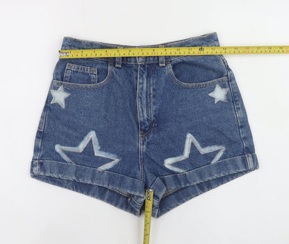 Womens UK Size 10 American Apparel Regular Fit High Shorts