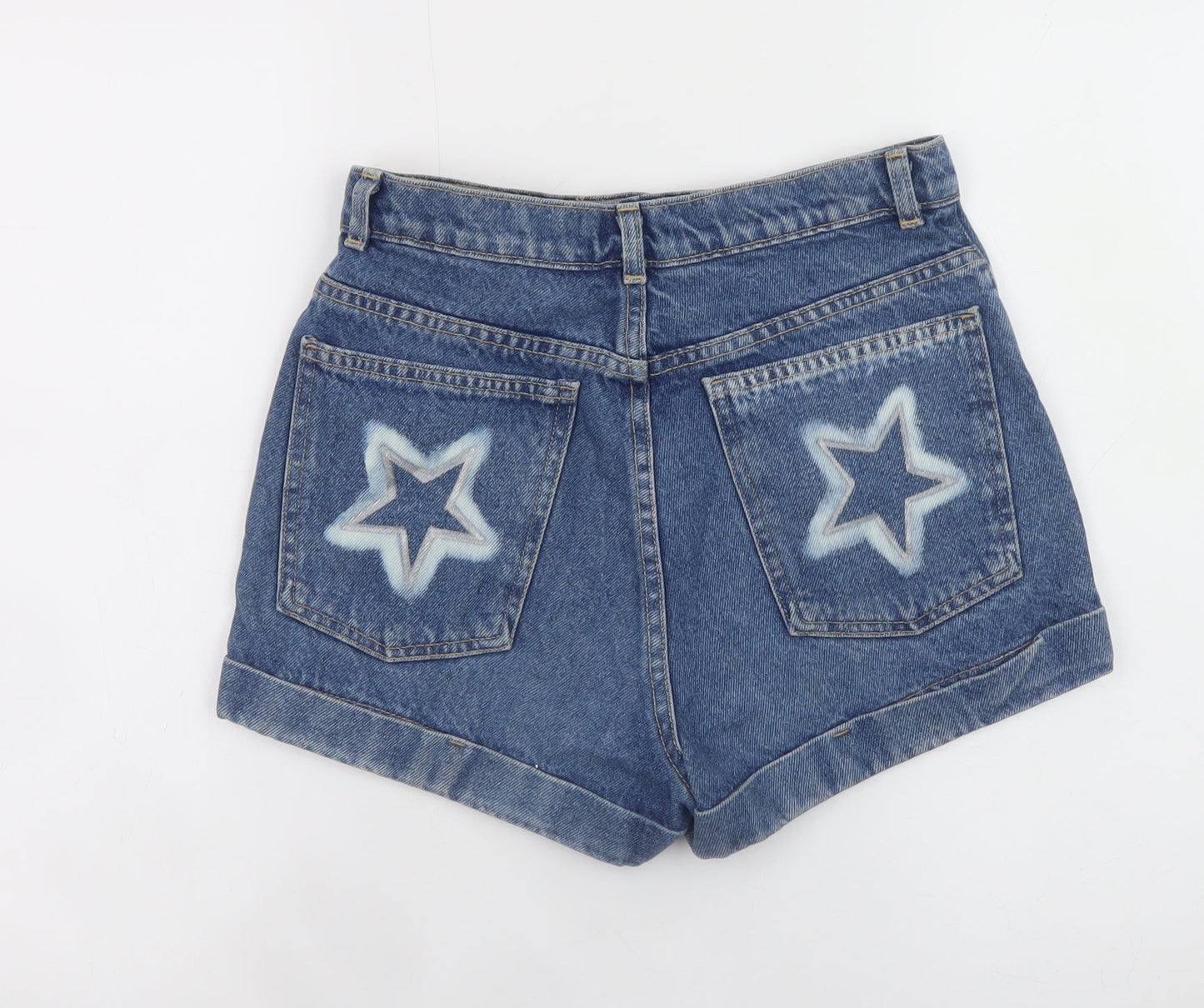 Womens UK Size 10 American Apparel Regular Fit High Shorts