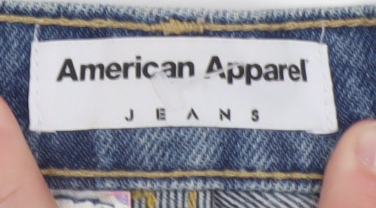 Womens UK Size 10 American Apparel Regular Fit High Shorts