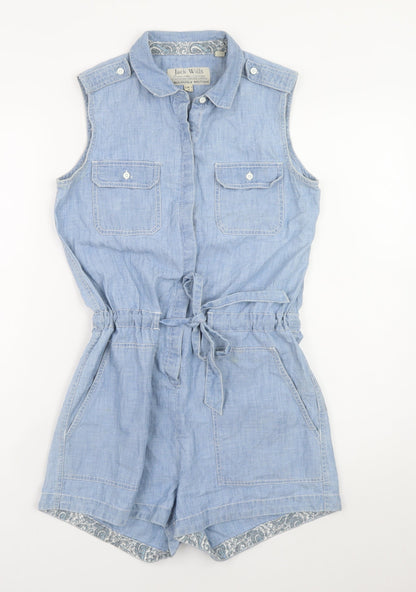Womens UK Size 6 Jack Wills One-Piece Blue Playsuit