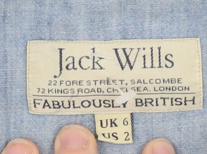 Womens UK Size 6 Jack Wills One-Piece Blue Playsuit