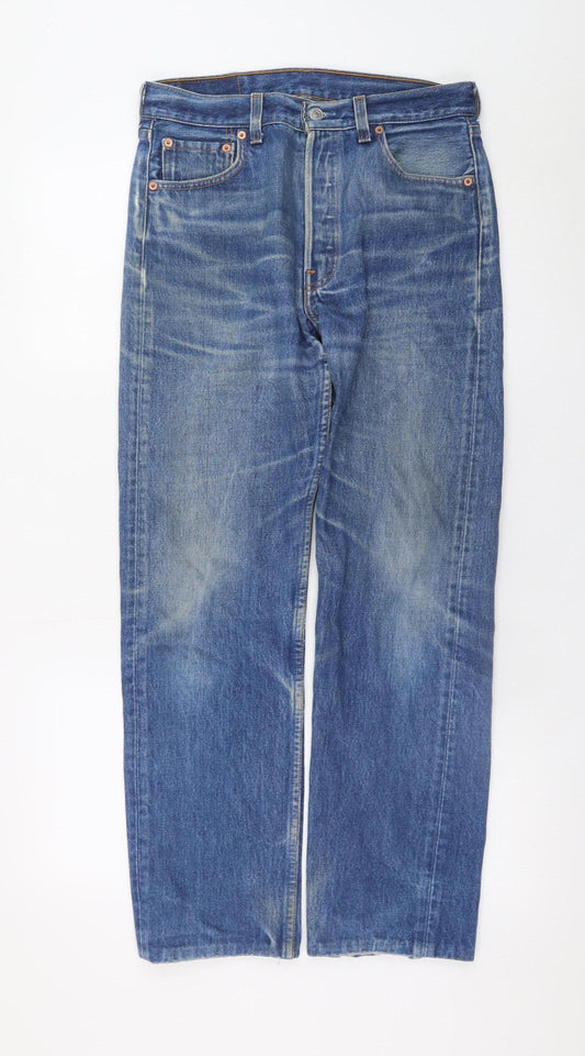 Mens UK Size M Levi's Regular Fit Straight Blue Jeans