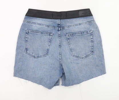 Social Tourist Unisex Blue Denim Frayed Shorts Size W28 Regular Fit