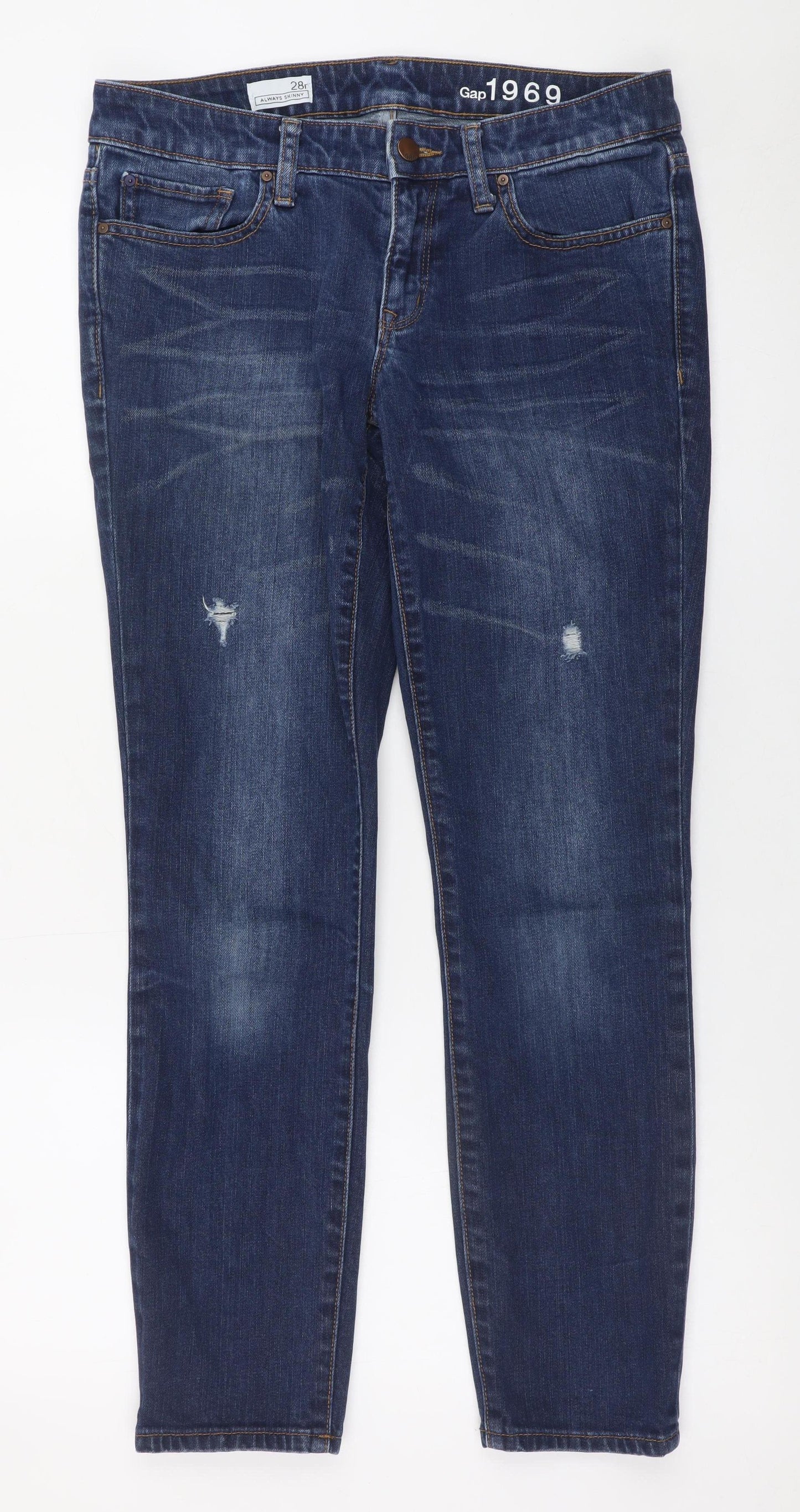 Womens UK Size 10 Gap Slim Fit Skinny Blue Jeans