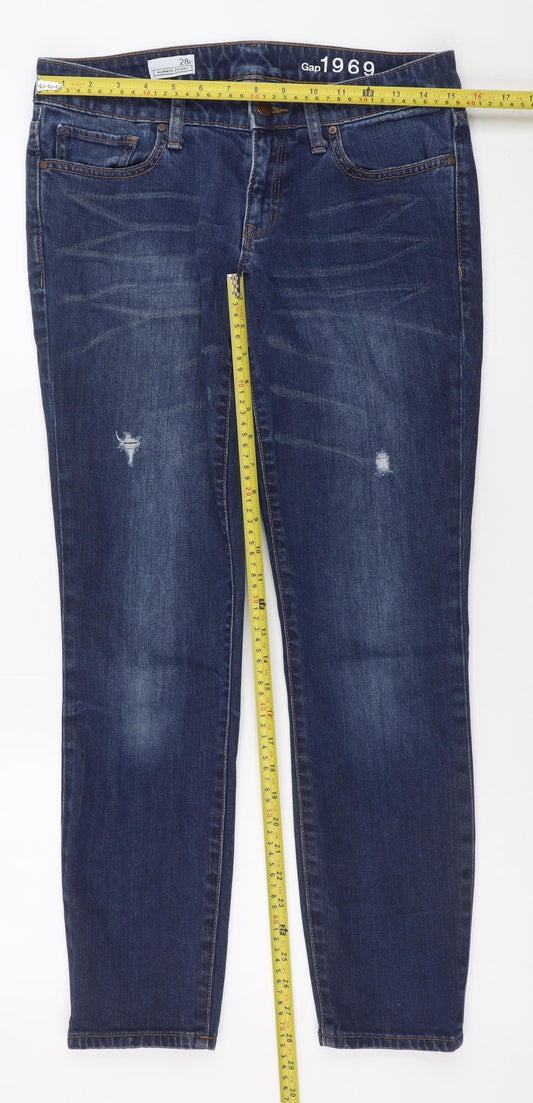 Womens UK Size 10 Gap Slim Fit Skinny Blue Jeans