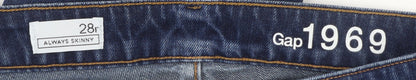Womens UK Size 10 Gap Slim Fit Skinny Blue Jeans