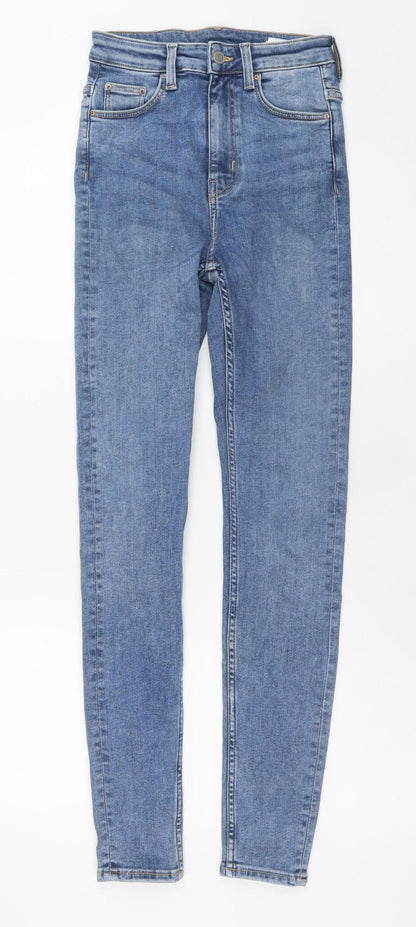 Womens UK Size 8 Weekday Slim Fit Skinny Blue Jeans