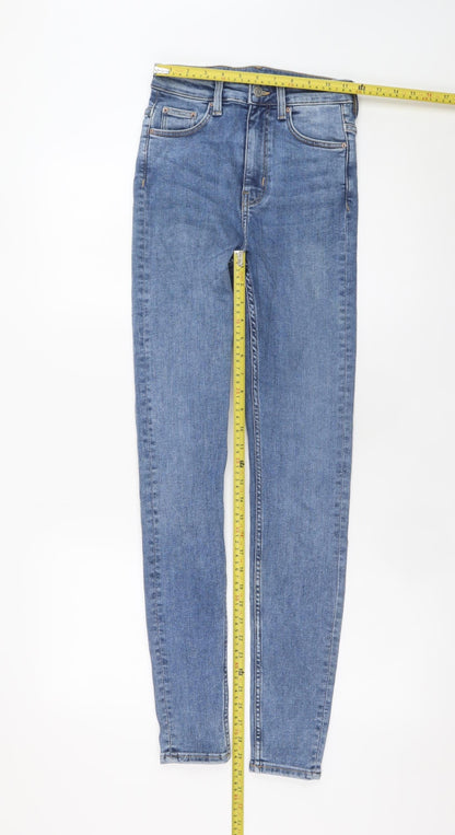 Womens UK Size 8 Weekday Slim Fit Skinny Blue Jeans