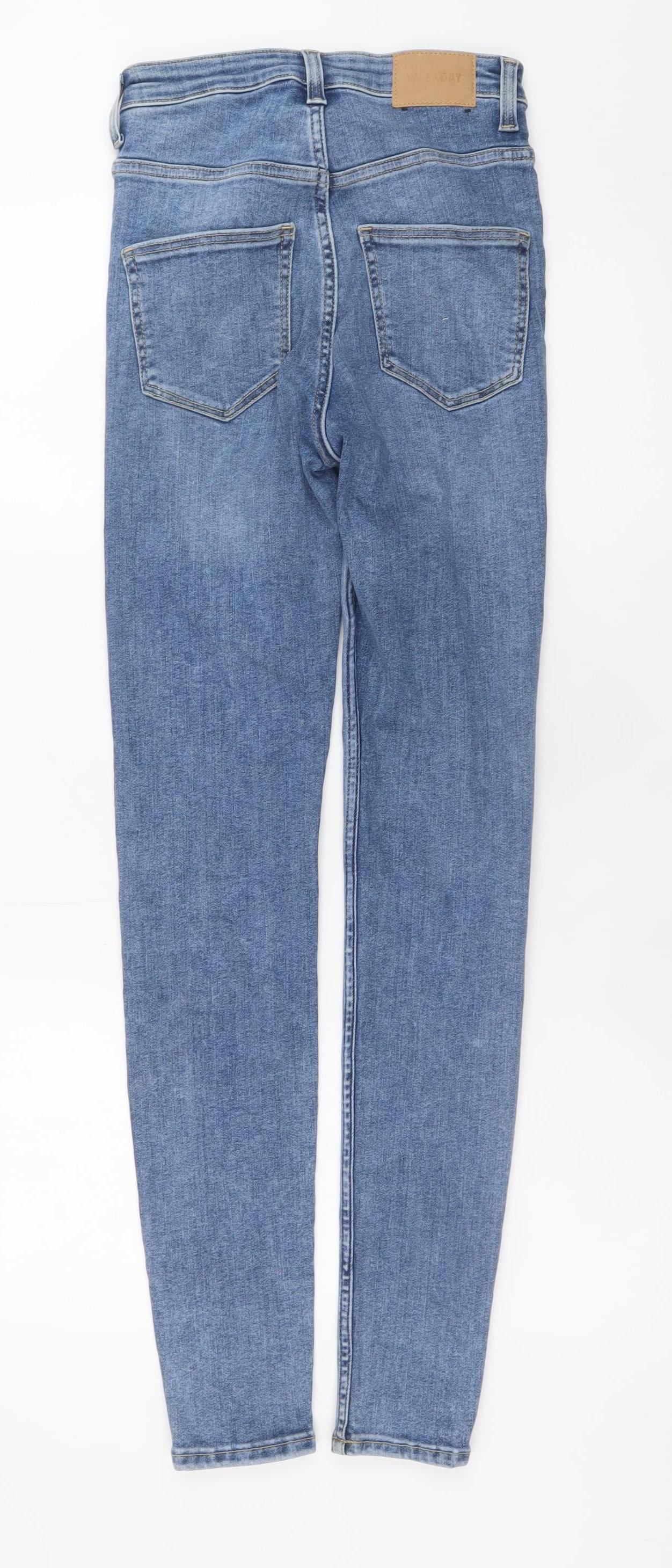 Womens UK Size 8 Weekday Slim Fit Skinny Blue Jeans