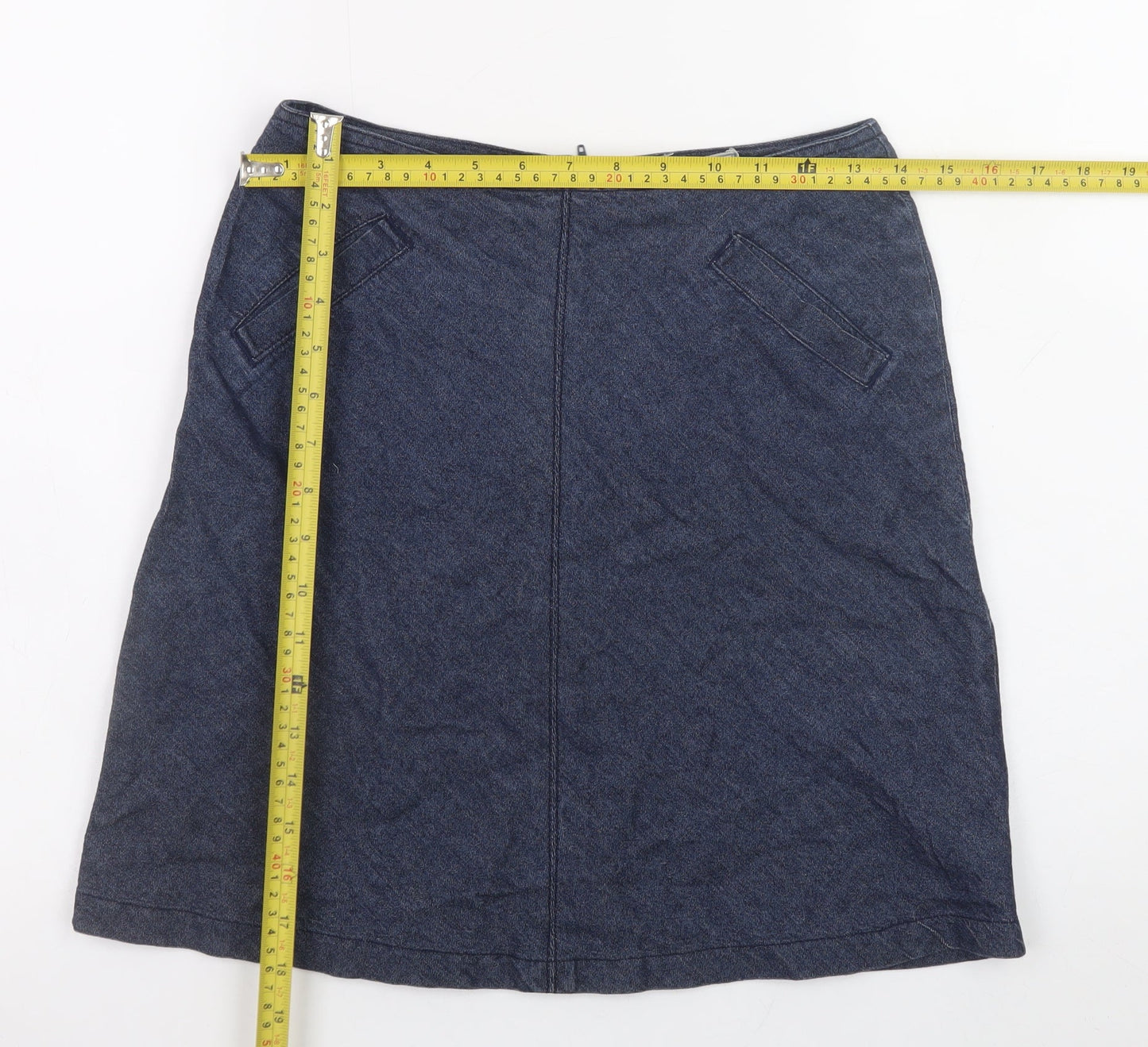 Teens UK Size XS Rock V A-Line Denim Skirt