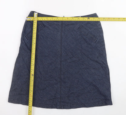 Teens UK Size XS Rock V A-Line Denim Skirt