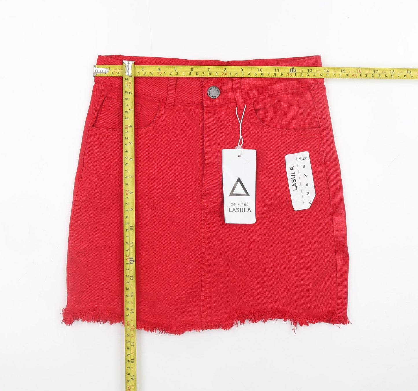 Womens UK Size 8 Lasula Mini Denim Skirt