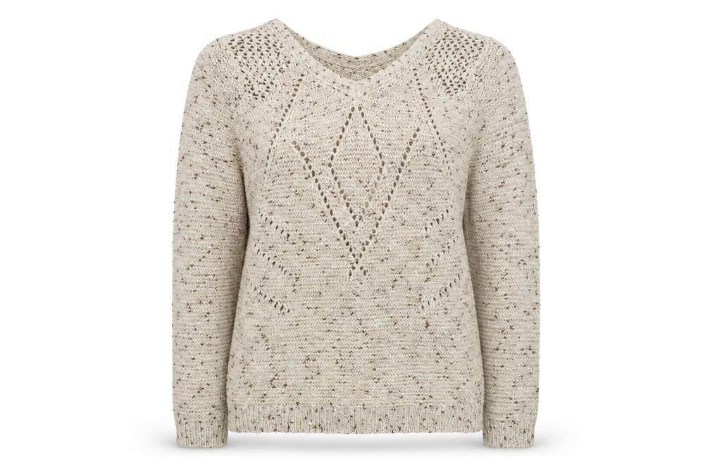 Womens UK Size 10 George Beige Pullover Jumper