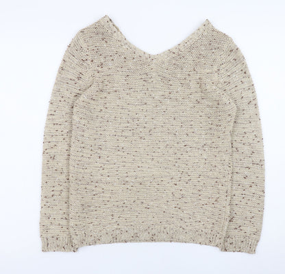 Womens UK Size 10 George Beige Pullover Jumper