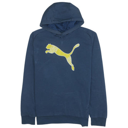 Mens UK Size L PUMA Blue Pullover Hoodie