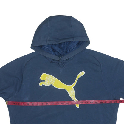 Mens UK Size L PUMA Blue Pullover Hoodie