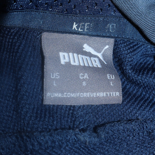 Mens UK Size L PUMA Blue Pullover Hoodie
