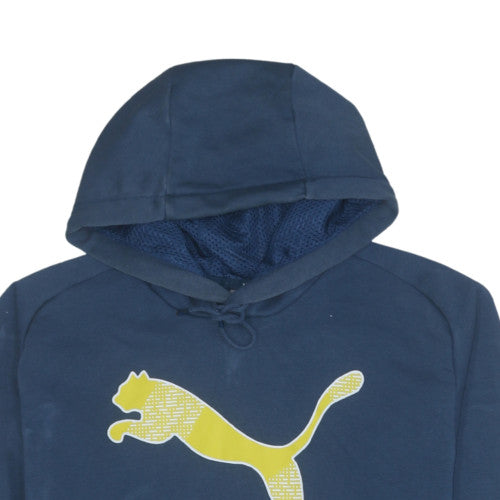 Mens UK Size L PUMA Blue Pullover Hoodie