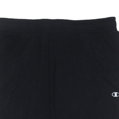 Mens UK Size M Champion Regular Fit Jogger Black Trousers