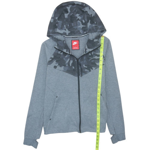 Mens UK Size M Nike Grey Full Zip Hoodie