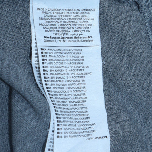 Mens UK Size M Nike Grey Full Zip Hoodie
