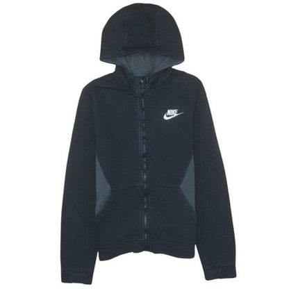 Nike Boys Black Full Zip Hoodie L (147-158cm) Fleece Sweatshirt