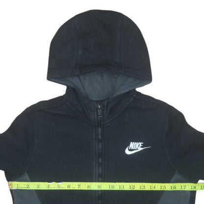 Nike Boys Black Full Zip Hoodie L (147-158cm) Fleece Sweatshirt